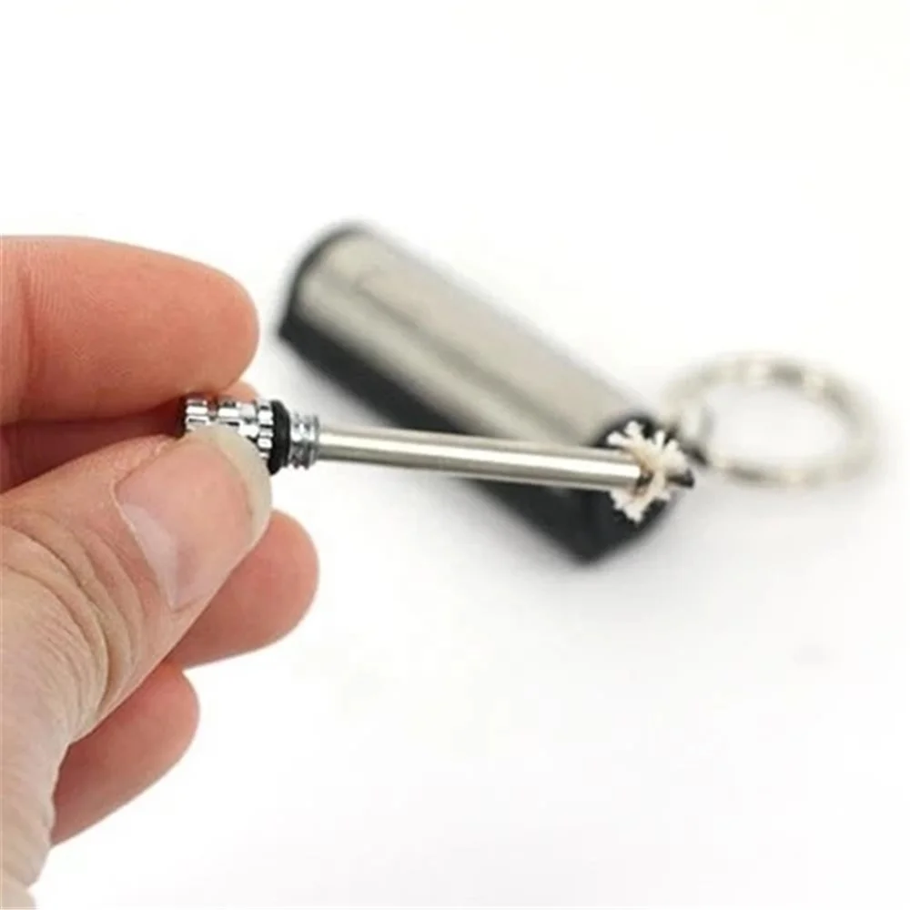 New arrival Camping Metal Match Fire Starter Gas Oil Flints Lighter With KeyChain