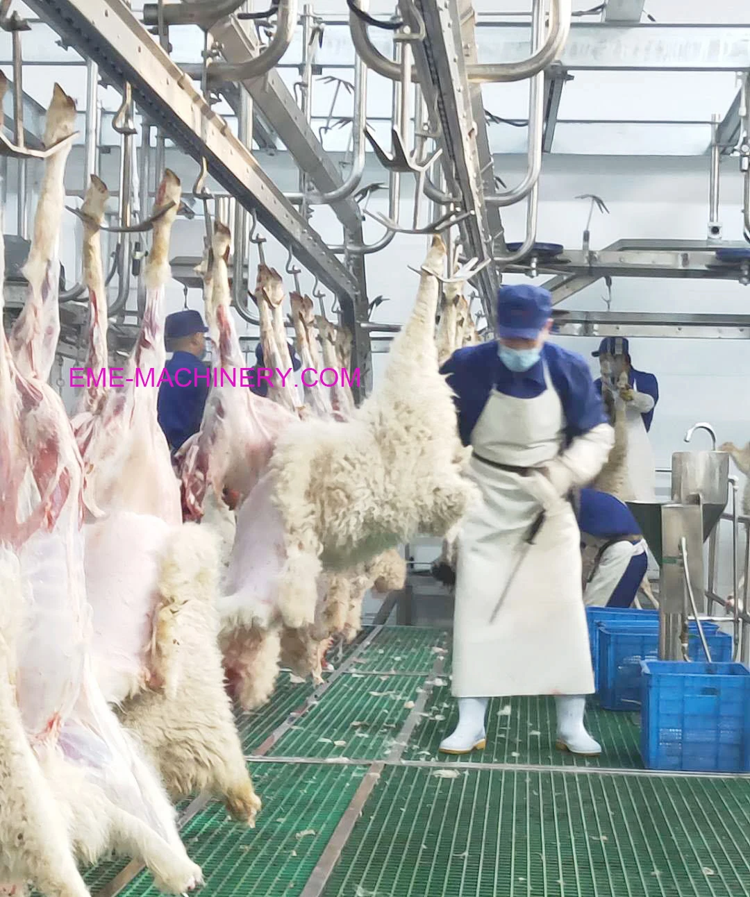 Halal Slaughter Equipment Sheep/goat Processing Automatic Conveying Rail For Slaughter Plant