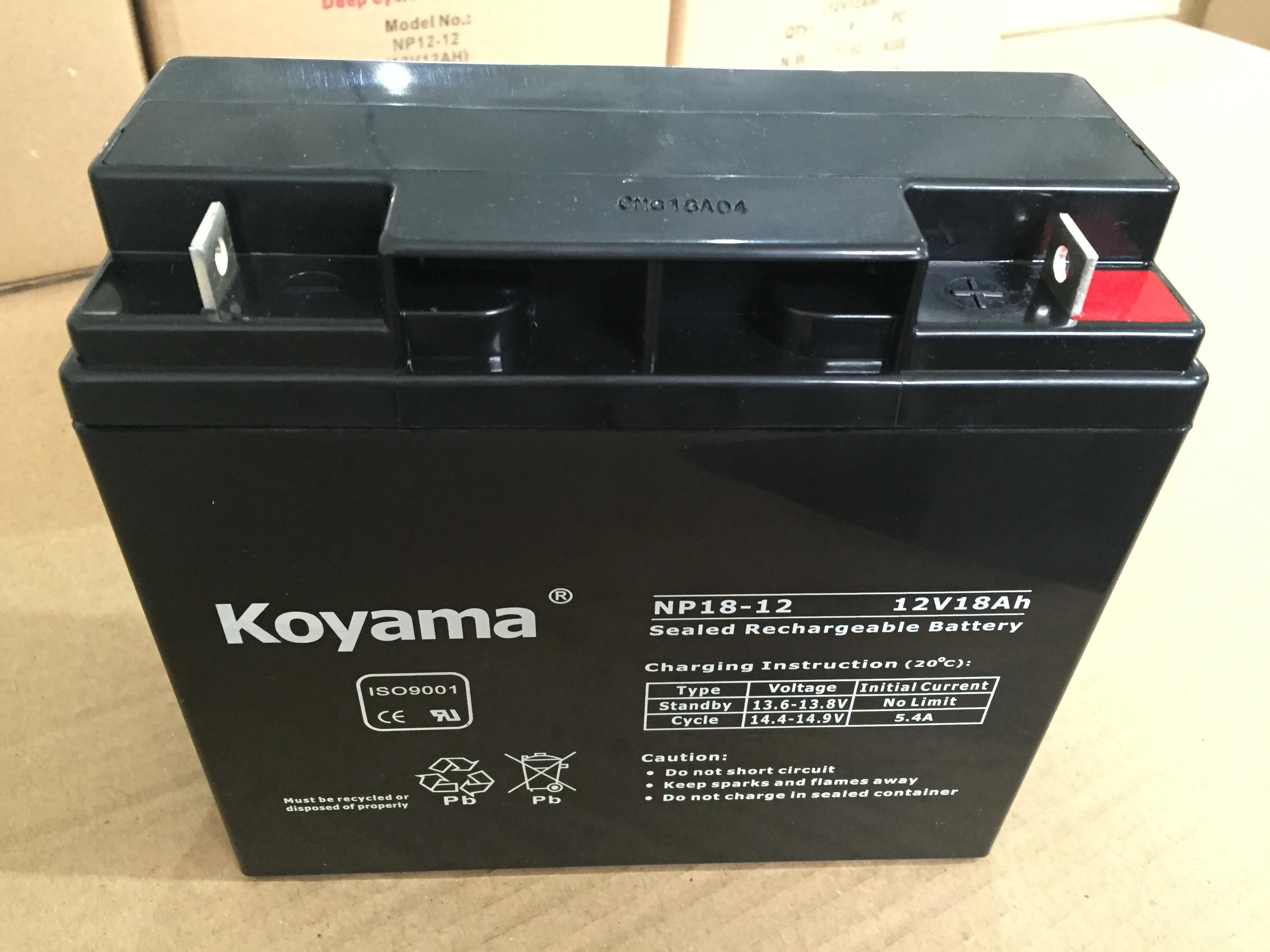 12V 18AH E-bike / E-Motor / Scooter AGM lead acid battery ups battery