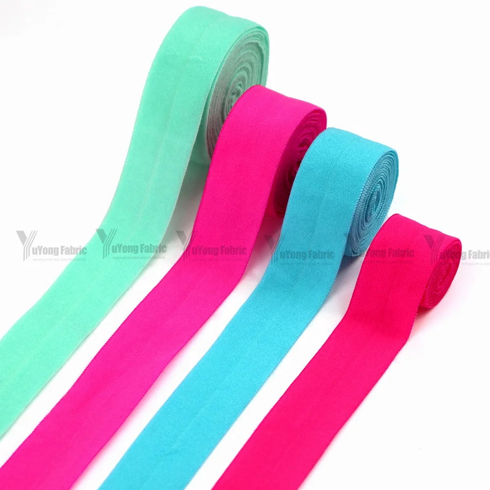 Подгонянная нейлоновая матовая Складная лента на заказ тканая 5/8 16 мм 20 мм сложенная эластичная лента