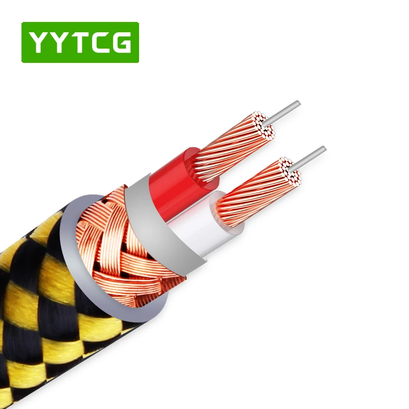 YYTCG Hifi RCA Cable High Quality Cupric copper 2RCA Male to Male Cable For DVD and Amp