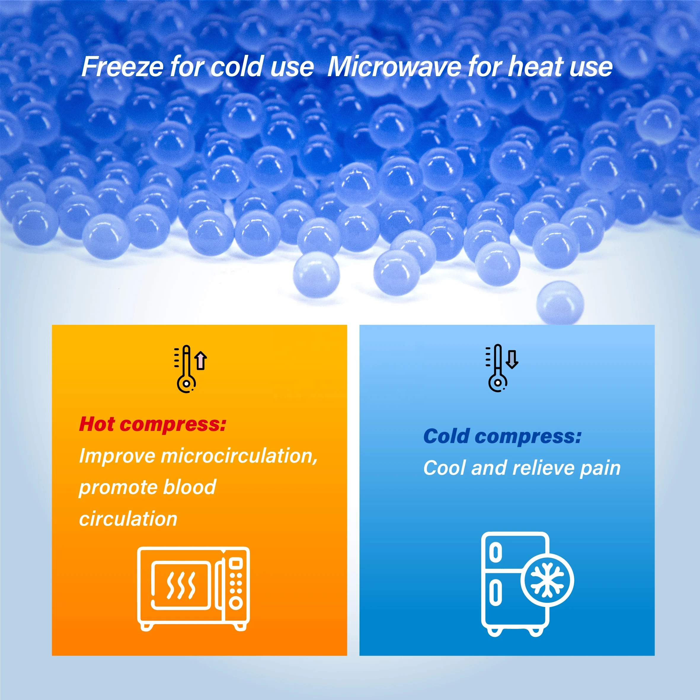 CSI Patent Certification Reusable Hot Cold Compress Color-Changing Gel Beads Eye Mask