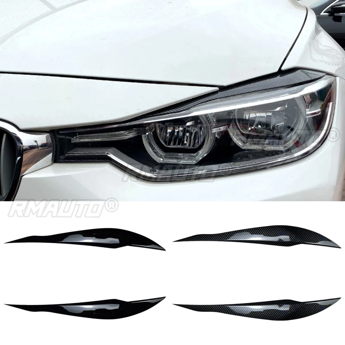 For BMW 2 Series F30 F31 318i 320i 2012-2018 Auto Head Light Lamp Eyelids Eyebrow Headlight Decoration Car Styling Trim