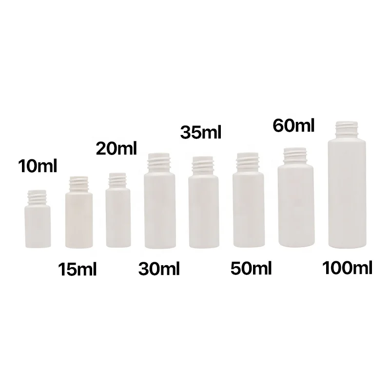 Empty shampoo lotion bottle 100ml 120ml 250ml 500ml white PET plastic body toner lotion bottles