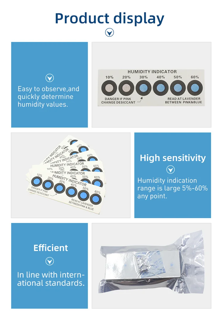 6 dots moisture indicator card Humidity indicator cards Moisture Sensitive Spots