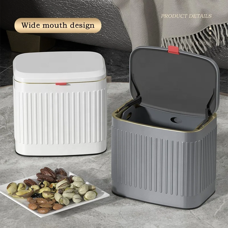 Leasylife Wall Mounted 4L 8L Stainless Steel Bathroom Trash Bin Kitchen Hanging Metal Trash Can