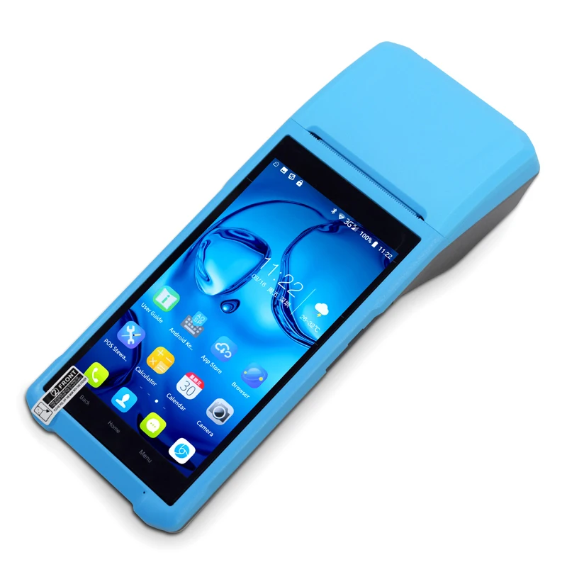 5.5 inch Handheld POS Android POS Terminal with 58 mm thermal receipt printer For Delivery app