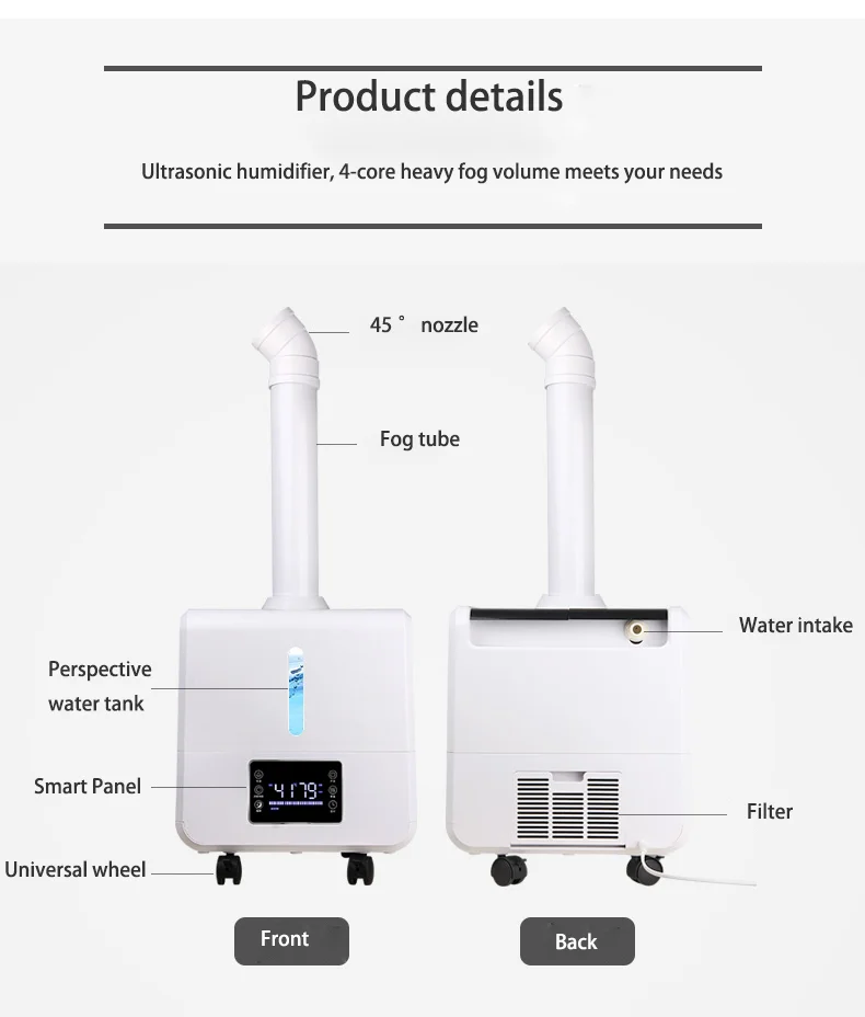 Humidifier 16L Digital Ultrasonic Cool Mist Built-in Hygrostat Sensor Automatically Maintains