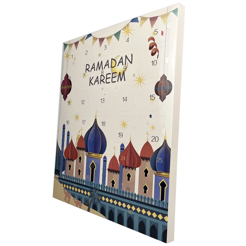 2024 Ramadan New Design Perforated Advent Calendar Empty Advent Calendar Beauty Wholesale 30 Days Advent Calendar Box Make Up