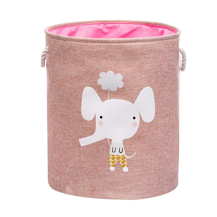 Wholesale Handmade Collapsible Large Round Kids Storage Bin Clothes Laundry Hamper toy Hamper Basket