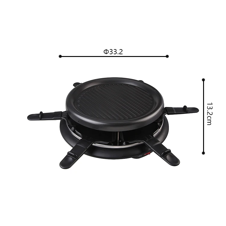 XJ-3K042 Indoor BBQ Grill Portable Electric Barbecue Grills BBQ Raclette Grill Non-stick Electric Pan PTFE Die Casting Aluminum