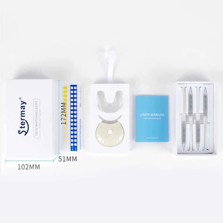 Approved teeth whitening led kit with mini led light smart led teeth whitener rechargeable teeth whitening led kit