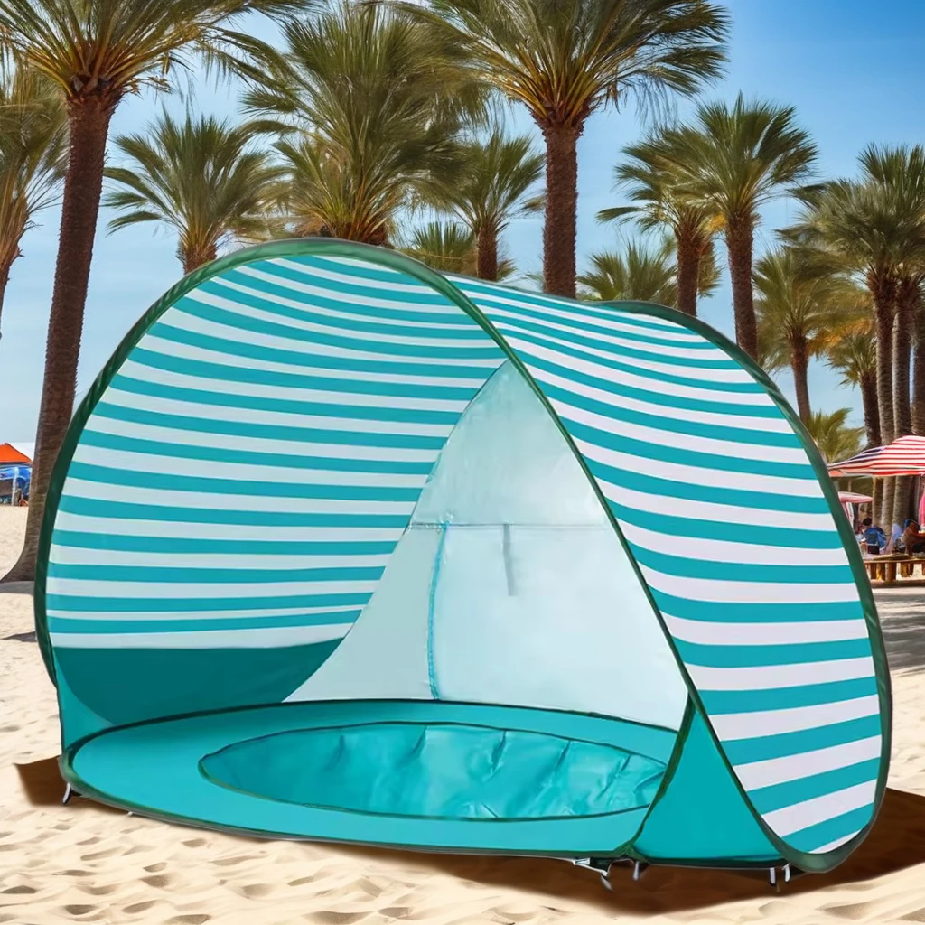Cool Summer Portable Shade Pool Pop-Up Baby Beach Tent Waterproof Single Layer UV Protection for Children