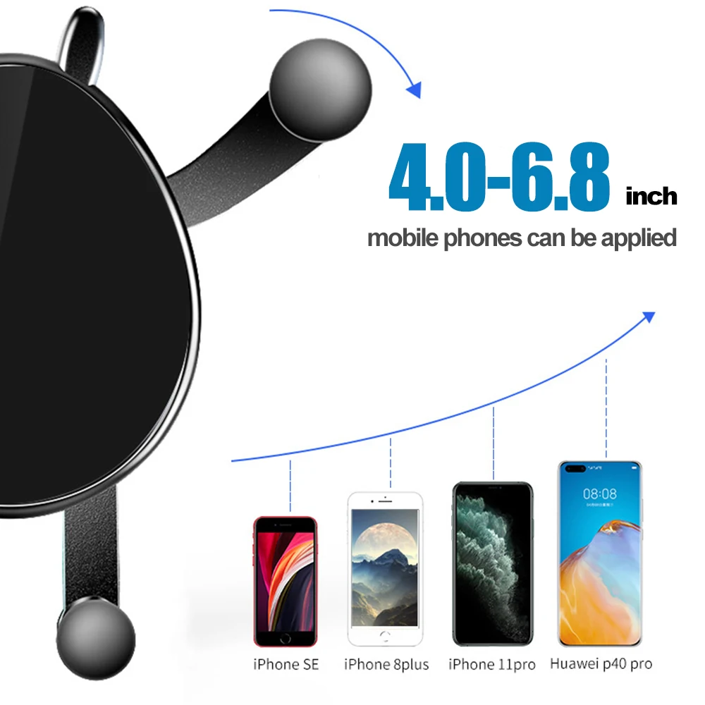 15WQi Car Phone Holder Wireless Charger In Car Mount Gravity Sensor for Air Vent Mount Car Charger Wireless For iPhone Xiaomi