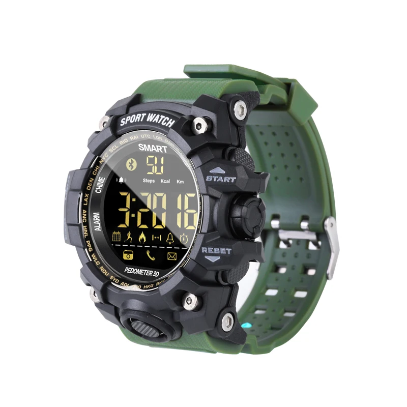 China factory wholesale digital military watch  50 meters waterproof men sport smart watch with steps counting burned calory
