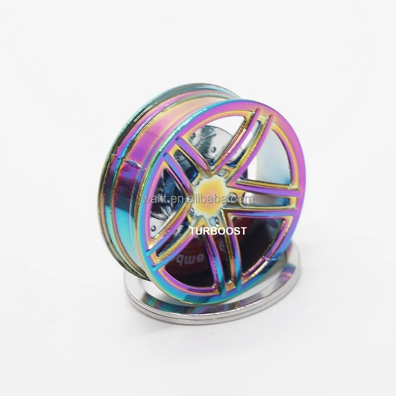 Double 5 Spoke Wheel with Rotary Disc Brake Keychain Neo chrome color