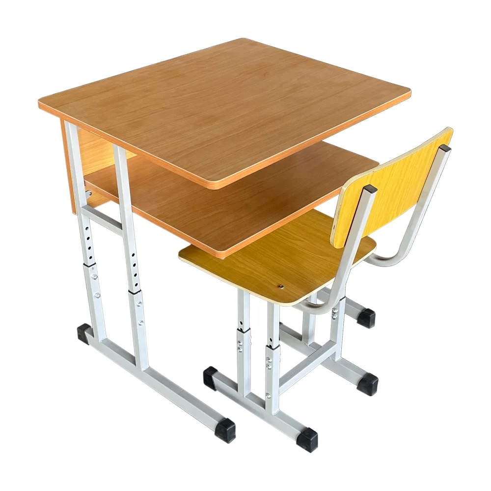 Classroom Furniture Single Students children primary manufacture metal school desk and bench