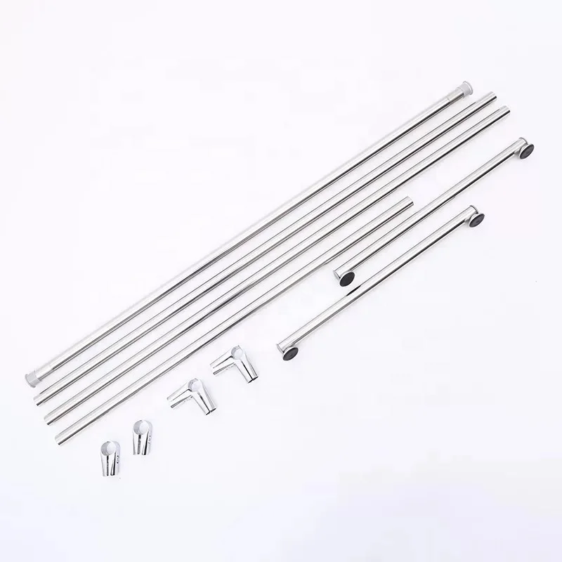 Portable gold store single rail clothing showroom racks fitting retail  rack display