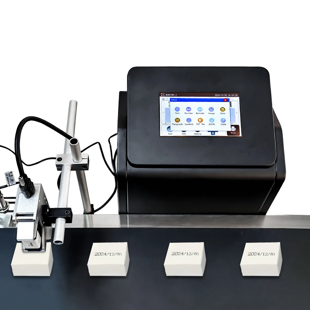 New Arrivals 13.2mm Batch Date Thermal Printer Metal Bags Plastic Coding Machines Food Production Line Online Inkjet Printer