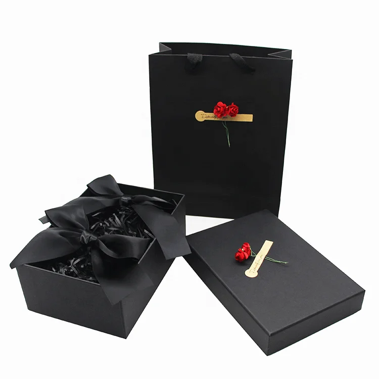 cardboard Custom wholesale advanced gift box and bag set