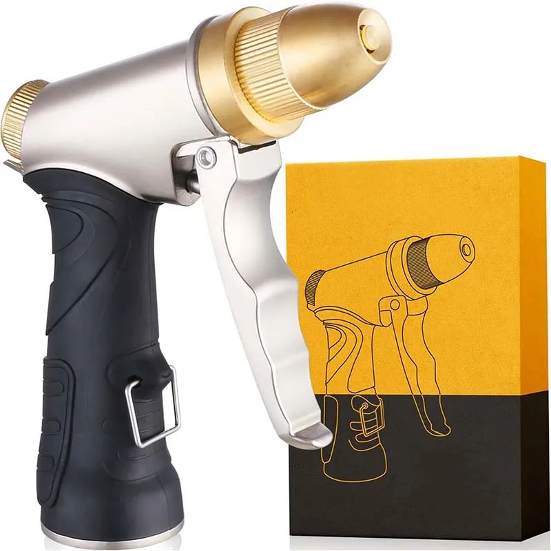 Hot Selling High Pressure Multifunction Garden Metal Spray Gun Sprayers Type Brass Garden Hose Nozzle