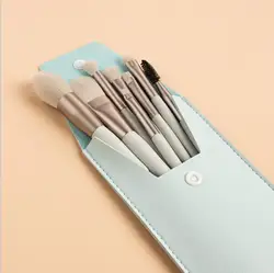 Wholesale Professional 8PCS Classic pink Makeup Brushes With Travel Portable Bag Cosmetic Brush Set