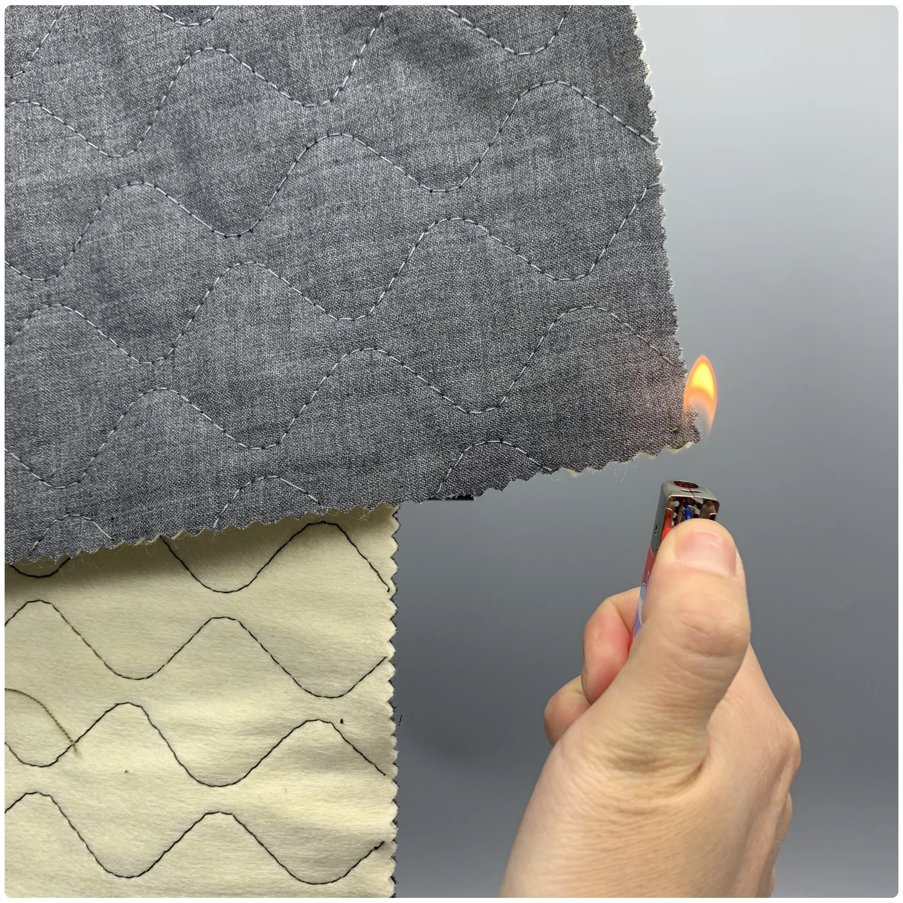 Meta Aramid Fiber and FR Viscose Blended Quilted Felt For Firefighter Suits