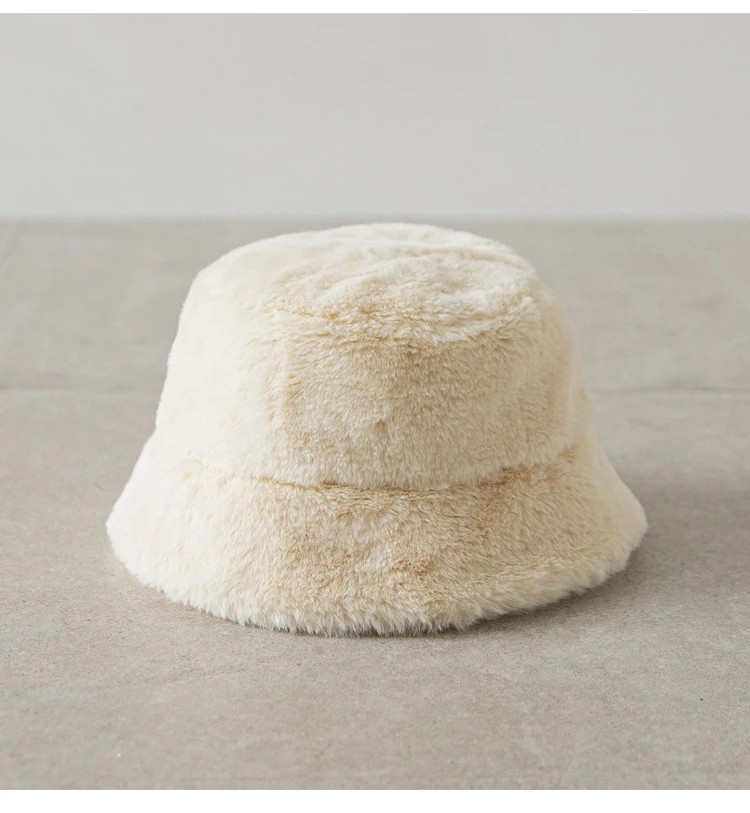 Hat Logo Embroidery Custom Faux Fur Plush Hat
