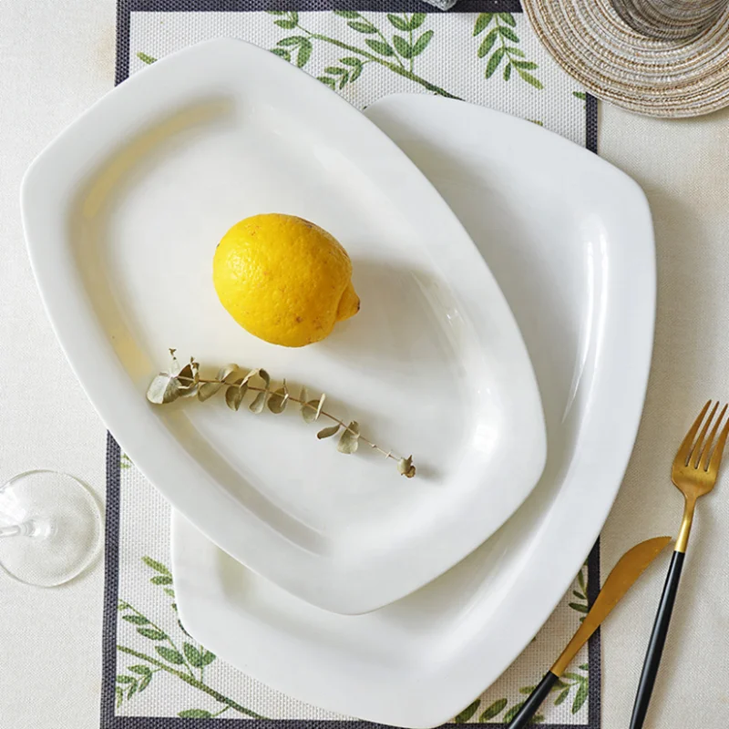 Wholesale Ceramic Dinner Plates White Porcelain  Dishes Plates Bone China charger plates  for home hotel restaurant