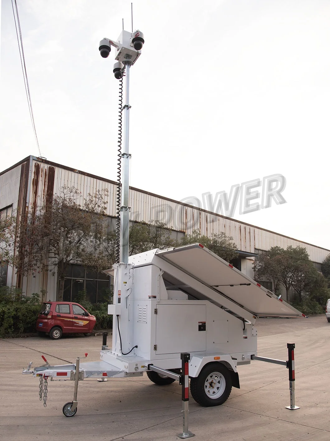 Hot Sale Portable Solar Panel Towers CCTV DC Power Supply Empty Space,Construction Site Use