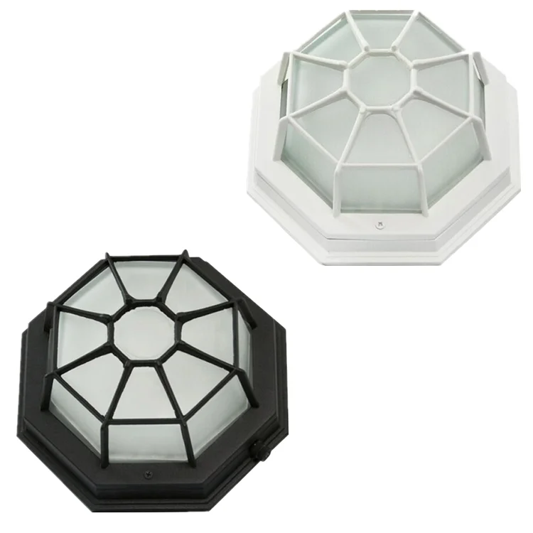 8inch Frosted Glass Black/White LED 10W Outdoor Wall light fixture with ETL certification
