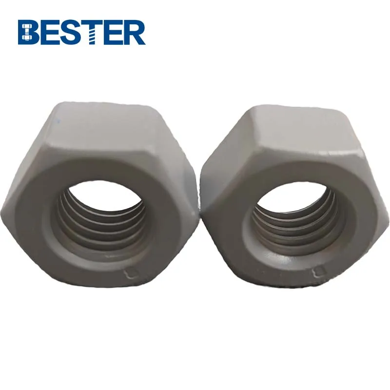 Manufacturer directly PTFE Fluorocarbon Xylan Coating Threaded ASTM A194 grade B8 hexagonal nuts