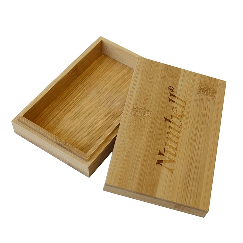 Custom Logo Square Packaging plain Bamboo Wooden Storage Gift Box With Lid