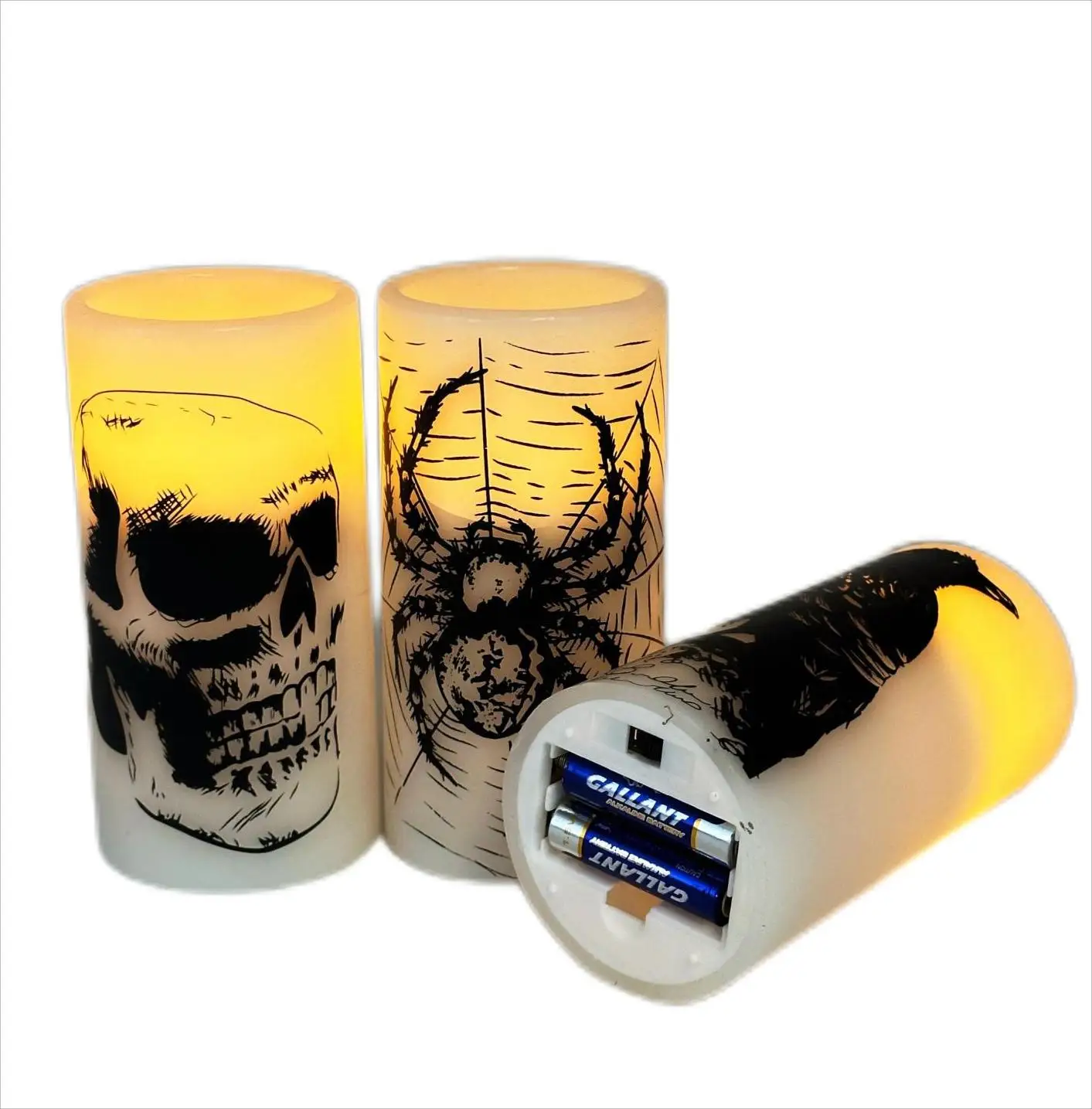 Festival Elk X`mas Tree ODM OEM Various Patterns Water Sticker Craft Wholesale Wax Elegant Battery Candles Led Flameless