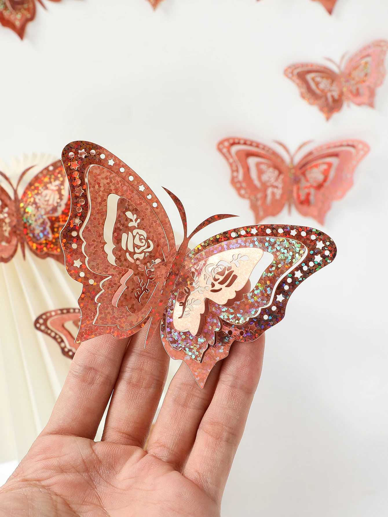 3DFoldable Butterfly Wall Sticker for Home Decoration and Party Products Cake Products