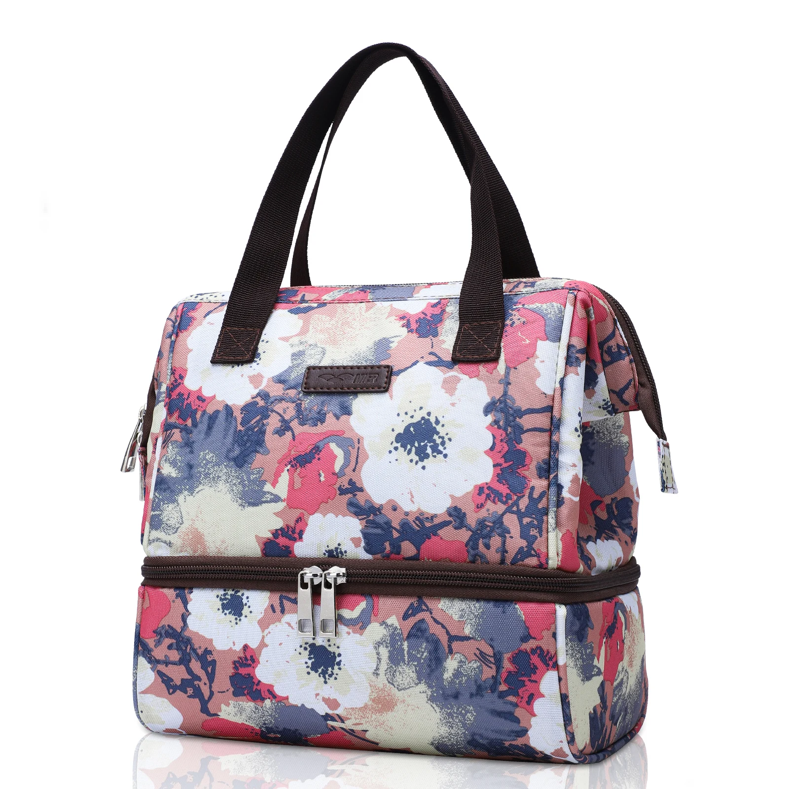 Women Lunch Box Bag Insulated Small Kids Lunch Cooler Bags Cute Leak Proof Meal Prep Lunch Box with Pockets