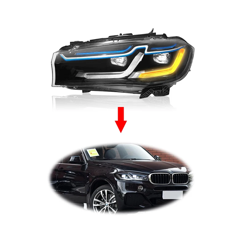 Plug and play upgrade to G30 style laser look LED headlamp headlight for BMW X5 F15 2014-2017 head light head lamp assembly