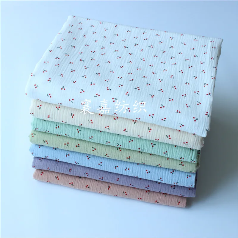
100% cotton double crepe gauze sleepwear baby blanket kids fabric 