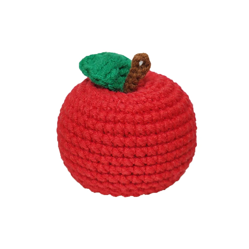 New Arrival Woolen Artificial Fruit Apple Crafts Ornament Handwoven Knitting Apple Christmas Decoration