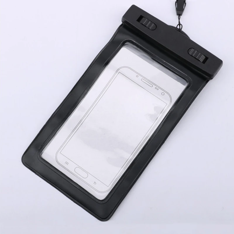 Waterproof Cellphone Case Bag for Swimming Turn Buckle PVC Mobile Phone Case Cover