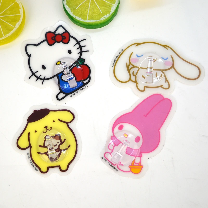 Animal Creative Wall Mount Decoration Cute Cat Hanging Stretch Heavy Duty Adhesive Wall Hooks For Key Bags Towels