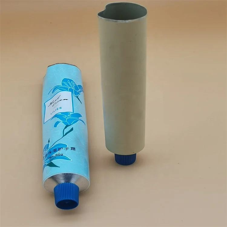 100ml 250 ml Empty labeling collapsible aluminum cosmetic hand Cream Packaging Tube  With Lid