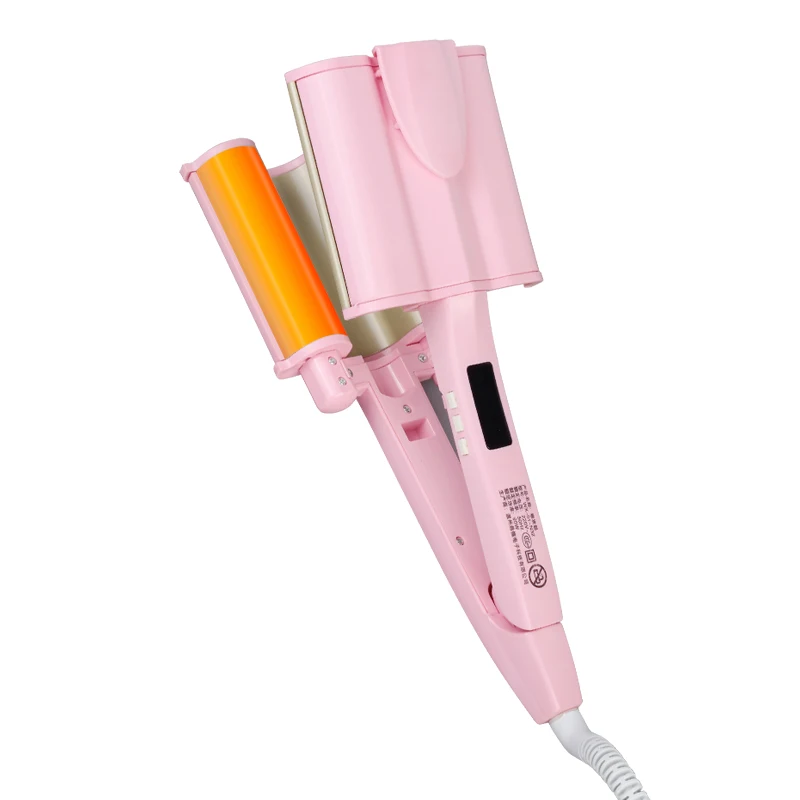 Hot Sale Private Label Automatic Rotating One Step 3 Barrel Curling Iron Long-Lasting Results Hair Curler