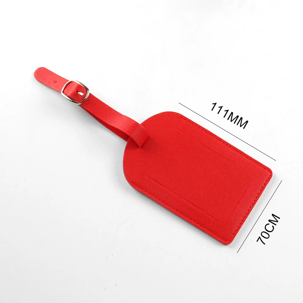 Adjustable Multi-color Plane Boarding Pass Suitcase Tag Luxury Travel Named Baggage Tags Blank Pu Leather Luggage Tag