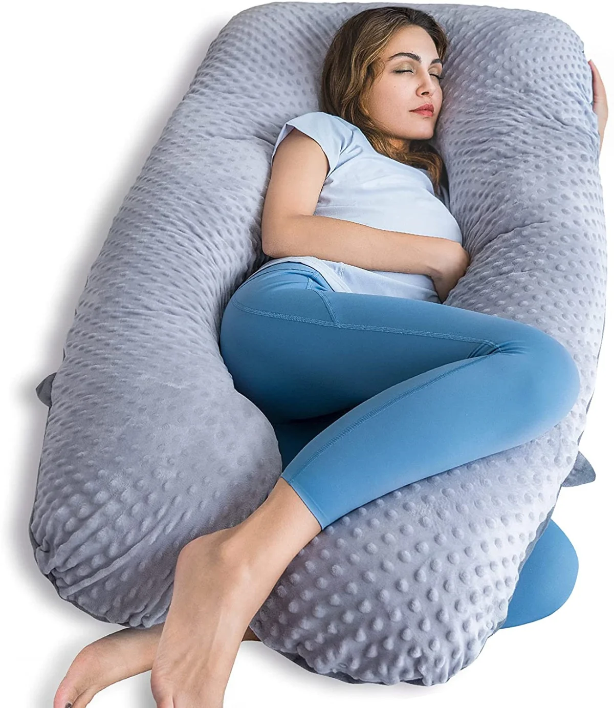 Customized 57 inch  3.0 KG U Shaped Full Body Maternity Memory Foam Pregnant Woman Pregnancy Pillow for Sleeping