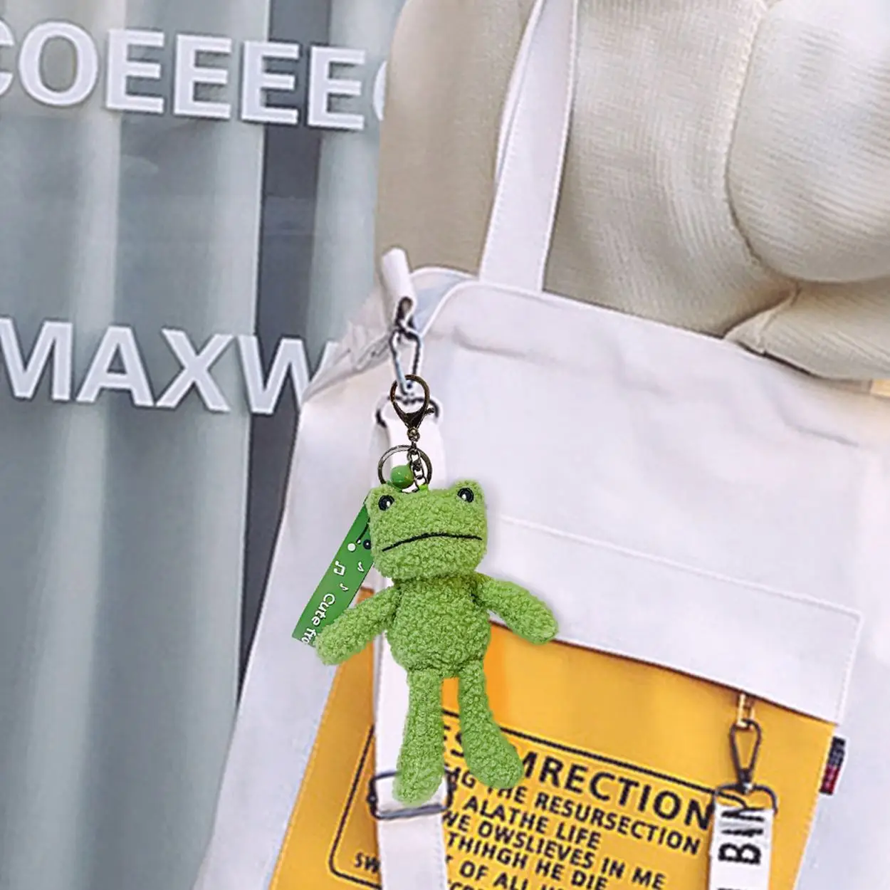19cm Cute Toy Plush Green Frog Stuffed Animal wholesale Keychain Purse Backpack Decor Promotion mini Frog Plush keychains toys