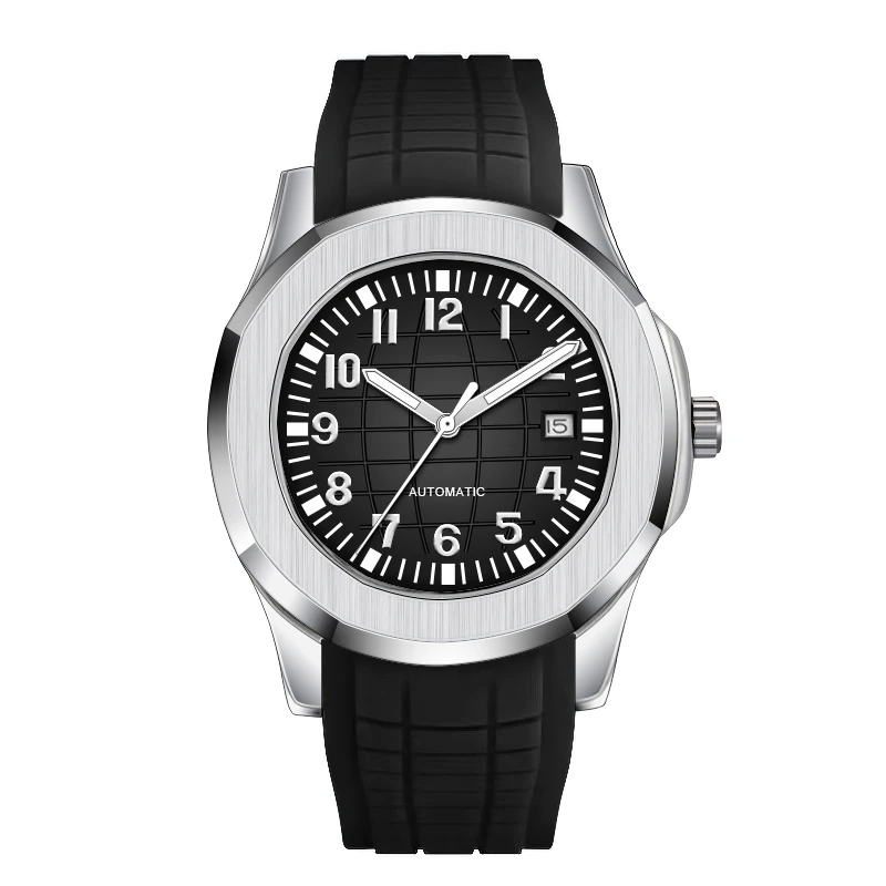 Wholesale Online Shopping Watch Mens Custom Logo Automatic Watch with Perpetual Calendar Luxury Black Mechanical Watches for Men