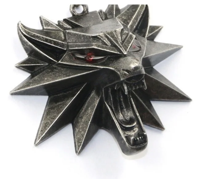 Горячая Распродажа кулон волшебник Ведьмак 3 медальон кулон ожерелье голова Волка ожерелье U выбор цвета Хэллоуин ожерелье и подвески