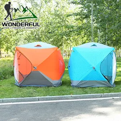 Green Double Oxford Cloth Single-layer Automatic Cotton Winter Cotton Ice Fishing Tent