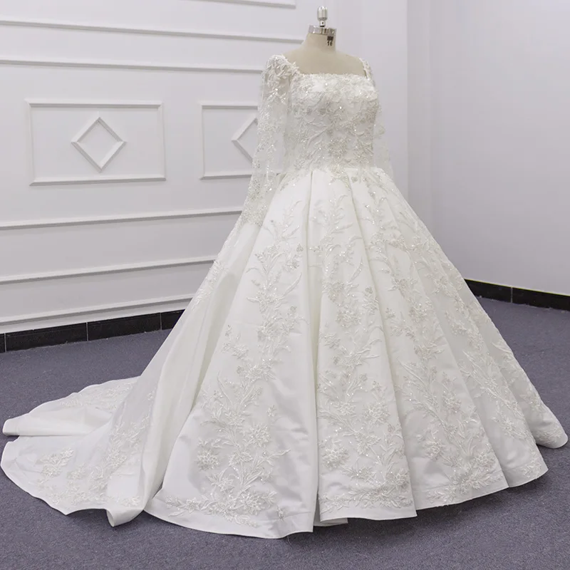 Eslieb SJ226 High quality new bride Star luxury  shoulder robe beads mariage dream tail court wedding dress